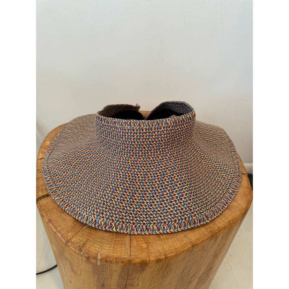 San Diego Hat Company Ultrabraid large brim visor packable adjustable multicolor